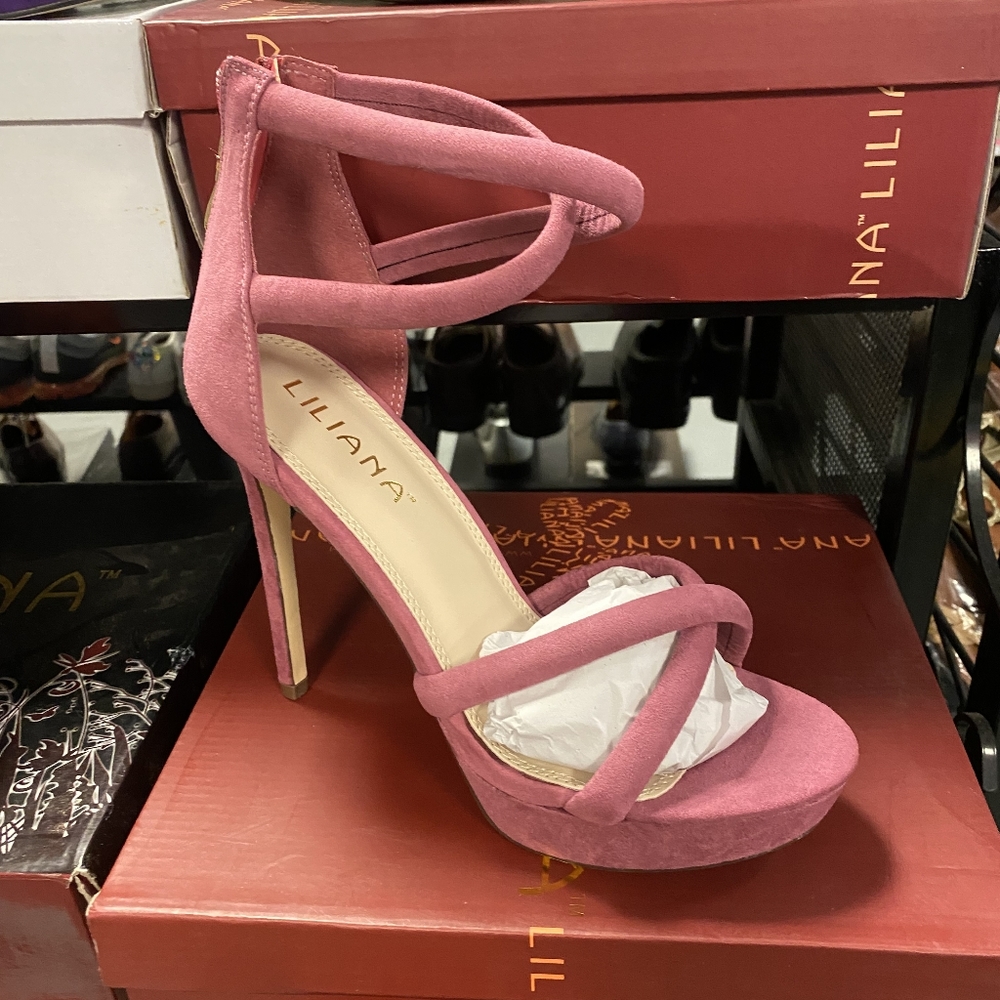 Pink spring heels